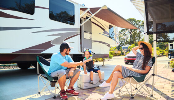 Camping im Wohnmobil mit Kinder