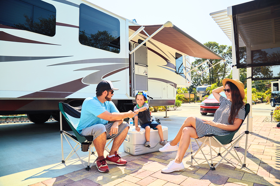 Camping im Wohnmobil mit Kinder